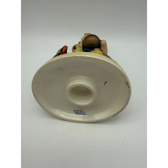 Vtg. Goebel Hummel "Feeding Time Girls With Chickens" Porcelain Germany Figurine - Picture 5 of 7